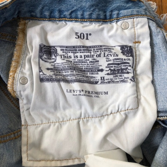 Levi’s 501 Denim Shorts Size 31 - Picture 3 of 7